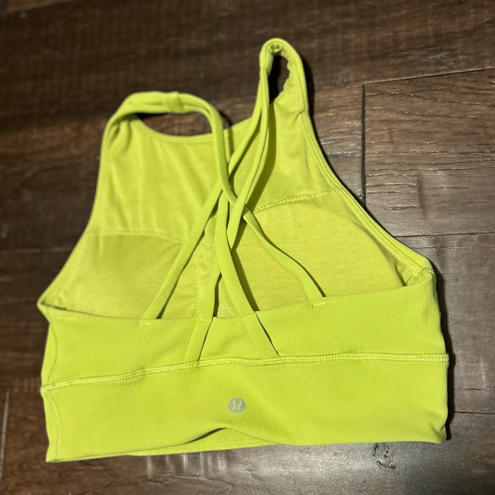 Lululemon Neon green sports bra